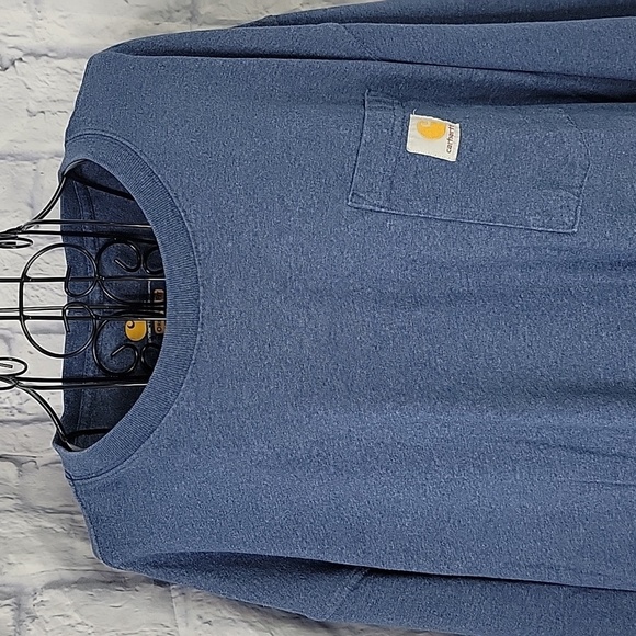 CARHARTT Men's Blue Original Fit One Pocket T Shirt Size 3 XL - Picture 2 of 6